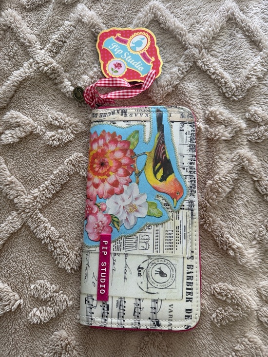 Pip Studio Handbags - Pip Studio Floral & Bird Zip Wallet in Multi